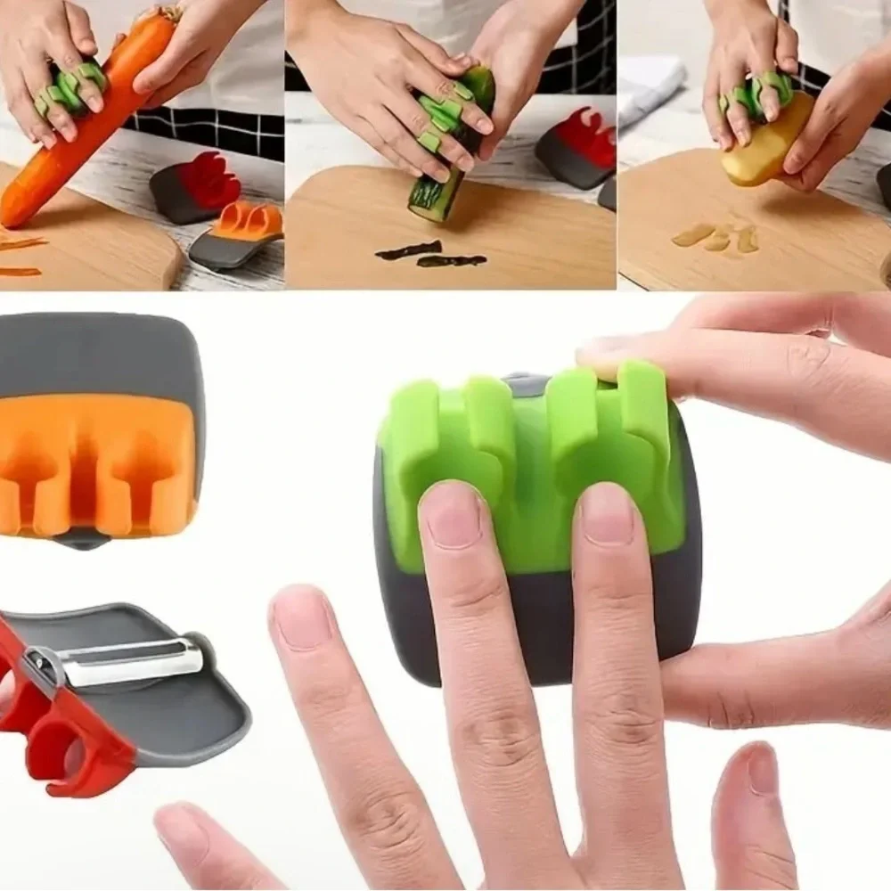Silicone Strainer Clip For Pots Stainless Steel Finger Guard Kitchen Grater